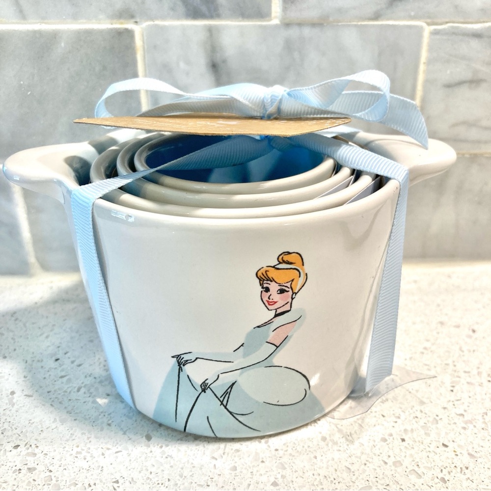 Disney Princess Measuring Cups with Light Blue Ribbon Rae Dunn Cinderella